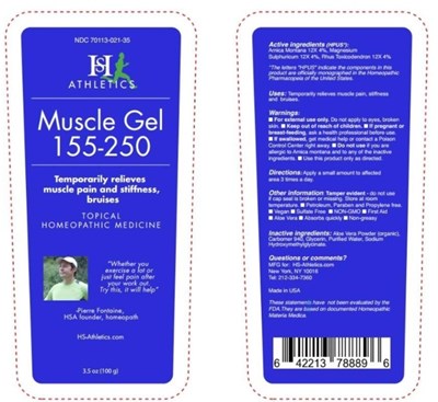 Muscle Gel 3.5 Oz Tube Label